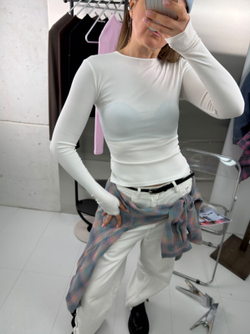 Лонгслив женский арт. 02 цвет "белый"