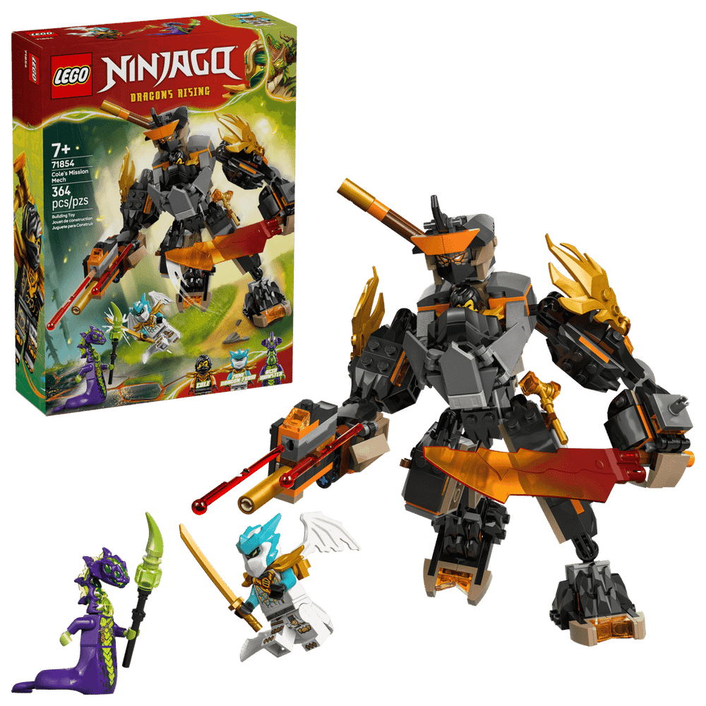Конструктор LEGO Ninjago 71854 Cole's Mission Mech & Dragon Zane