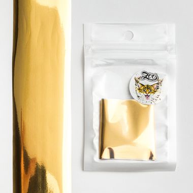 Фольга переводная Zoo Nail Art, 4*50 см глянцевая светлое золото