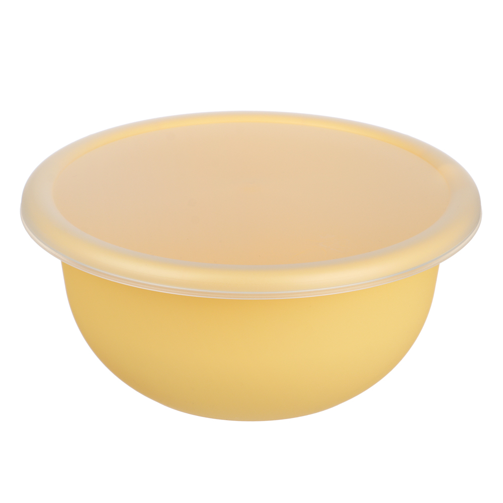 Ботаника Миска с крышкой 1,2л, пластик, 3 цвета