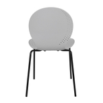 Стул пластик Wave серый с черными ножками