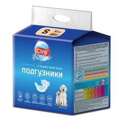 Cliny Подгузники для собак и кошек CLINY 10 шт размер S 3-6 кг
