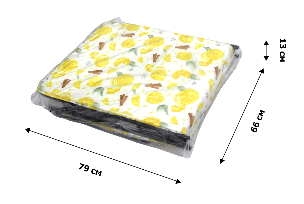 Кровать раскладная Стефания п/мягкая лист 10мм (цвет ткани разноцветный рис.лимоны (4 шт. в уп.)