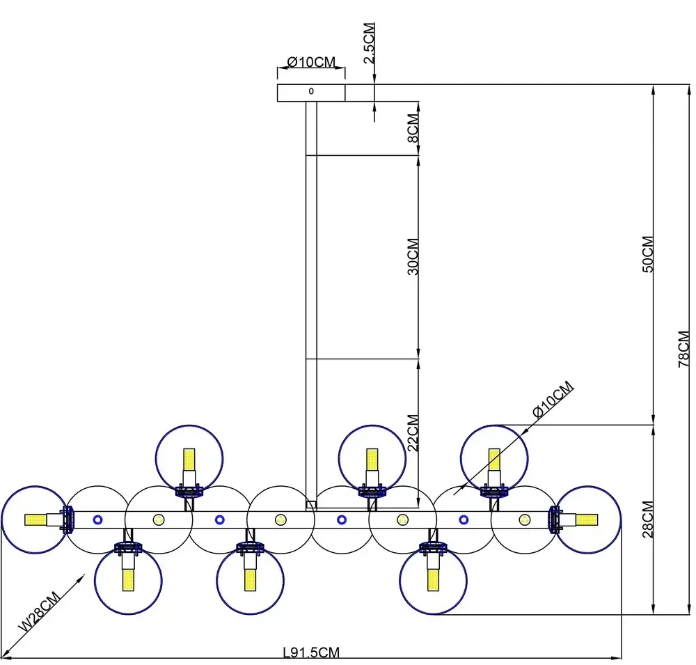 Люстра на штанге Arte Lamp