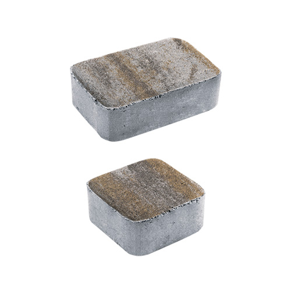 Тротуарная плитка КЛАССИКО - Листопад гладкий Песчаник, комплект из 2 видов плит