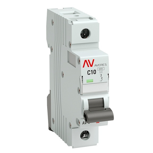 Выключатель автоматический AVERES AV-6 10A (C) 1P однофазный 6kA EKF mcb6-1-10C-av