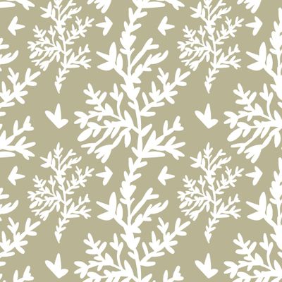 Бесшовный принт c зимней ботаникой