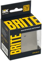 BRITE Выключатель карточный 30А ВС10-1-8-БрШ шампань IEK
