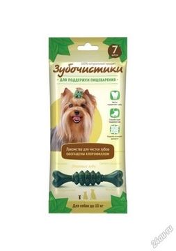 Зубочистики для собак мелких пород весом до 10 кг Кальциевые 7 штук в упаковке 60 гр