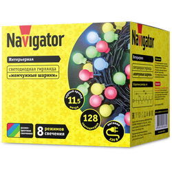 Гирлянда Navigator 61 836 NGF-B01-128RGBWW-8-11.5m-230-C8-BL-IP20