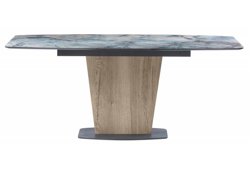 Стол стеклянный Woodville Теон магеллан, галифакс натуральный, графит