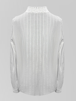 Рубашка YL 8873 однотонная с длинным рукавом в узор и воротником