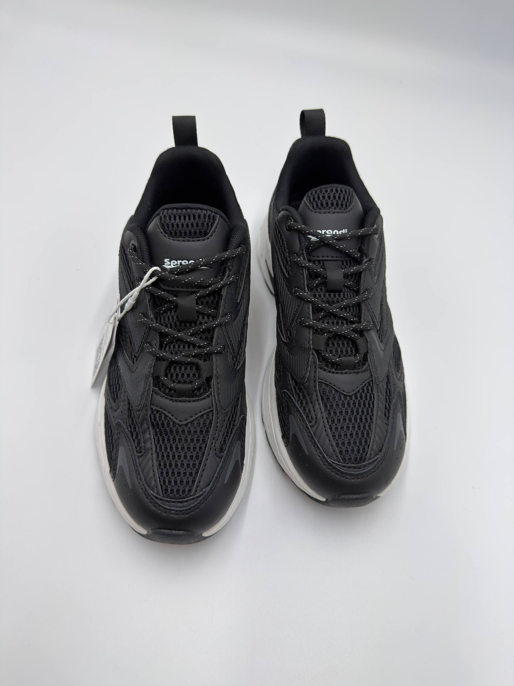 Женские кроссовки арт. 7W226C86-1 цвет "чёрный/белый"