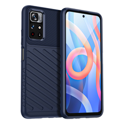 Темно-синий противоударный чехол для Xiaomi Redmi Note 11 Pro и Redmi Note 11 Pro+ с текстурным рисунком, серии Onyx от Caseport