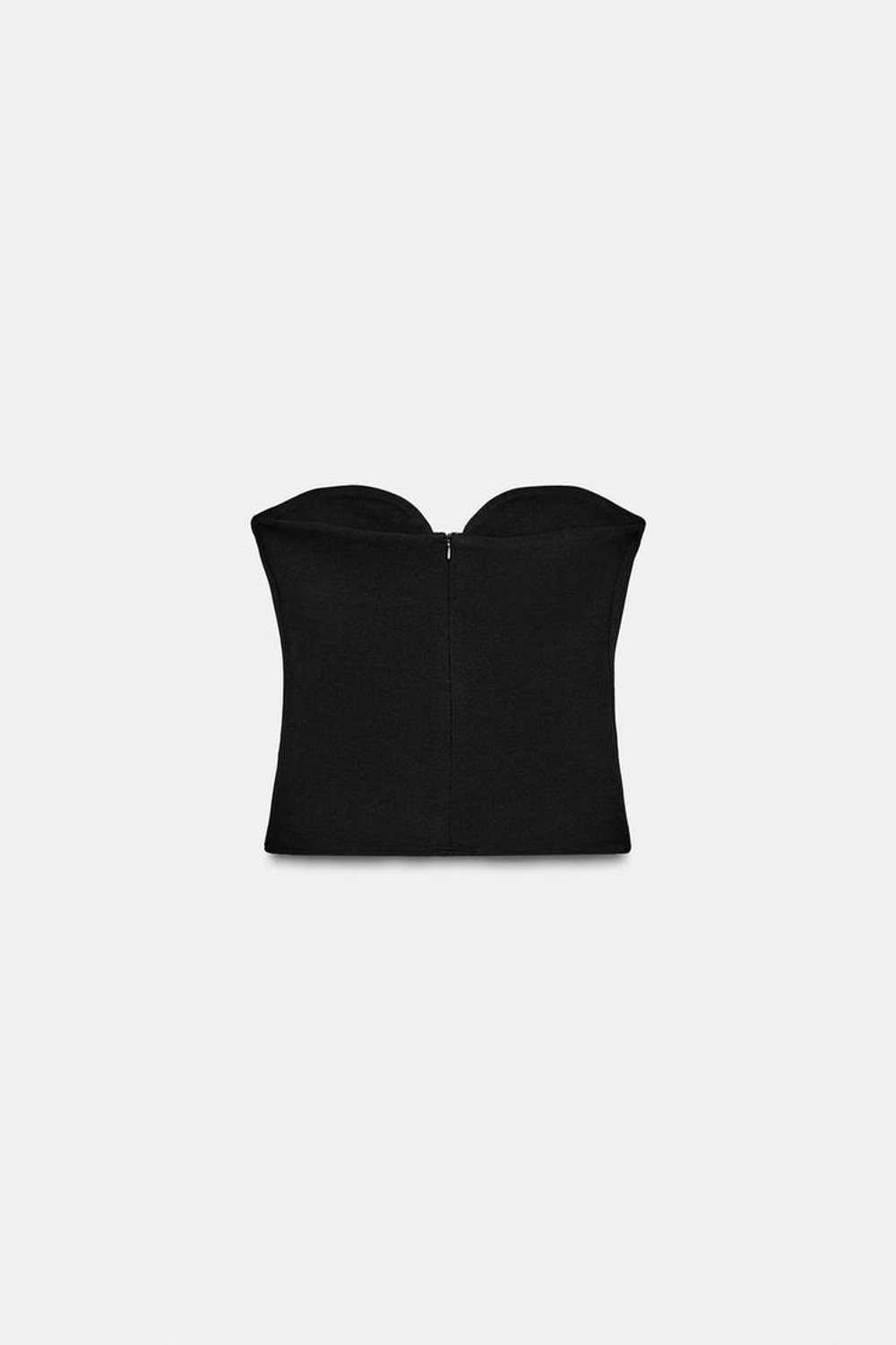 ZARA ТОП С ВЫРЕЗОМ СЕРДЕЧКОМ, ЧЕРНЫЙ