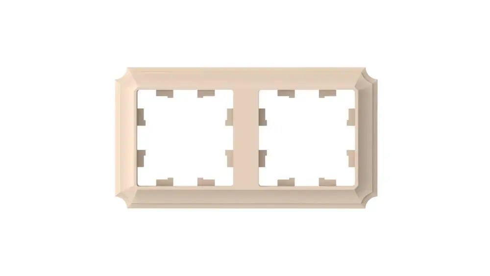 ATLASDESIGN ANTIQUE 2-постовая РАМКА, универсальная, ПЕСОЧНЫЙ