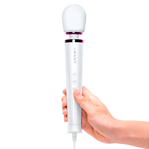 Белый проводной вибратор 25см Le Wand Petite Vibrating Massager LW-050-WHT