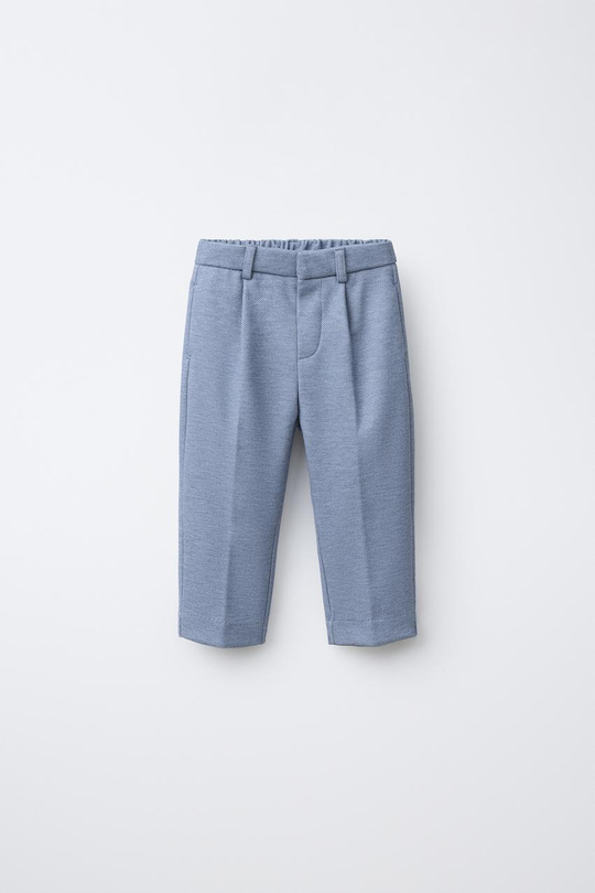 ZARA КОСТЮМНЫЕ БРЮКИ COMFORT, СИНИЙ