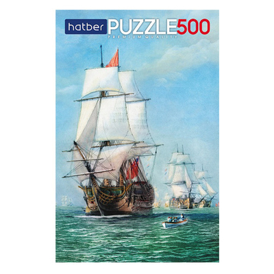 "Premium" ПАЗЛЫ для детей 500 элементов А2ф 330х480мм -Белеет парус-