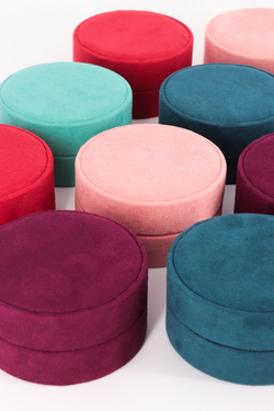 Картонный круглый футляр «Франческа» для наборов украшений