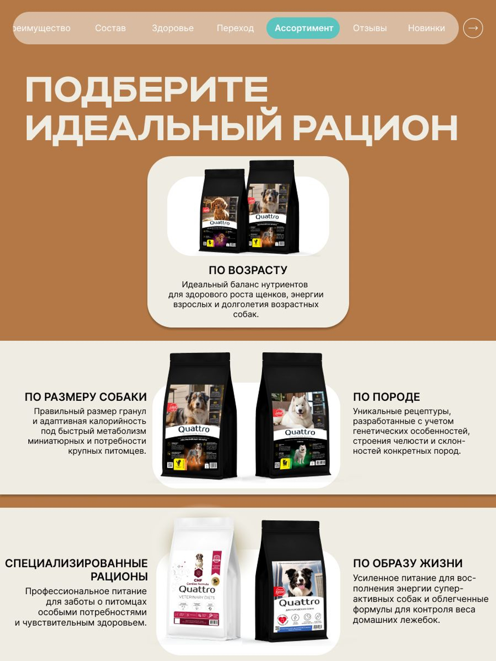 Корм для взрослых собак породы Пудель, с кроликом, 3 кг, QUATTRO
