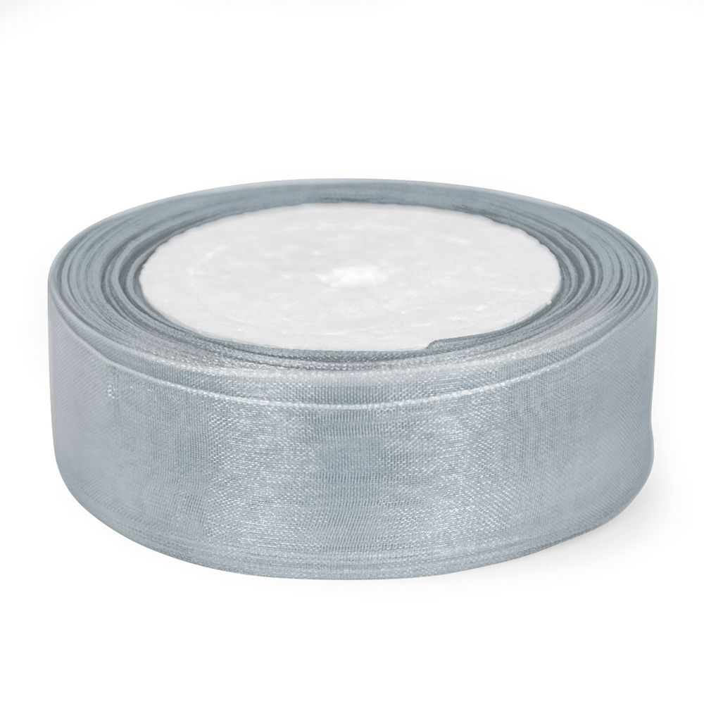 Лента органза серебро 2,5 см ДБ