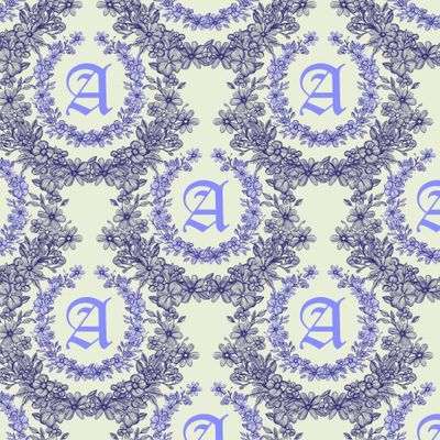 Seamless pattern of flowers drawn in pencil.