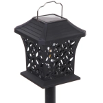 Фонарь садовый «Вечер» 12*12*13,5 см (h=60 см) на солнечной батарее (универсальный), Теплый белый