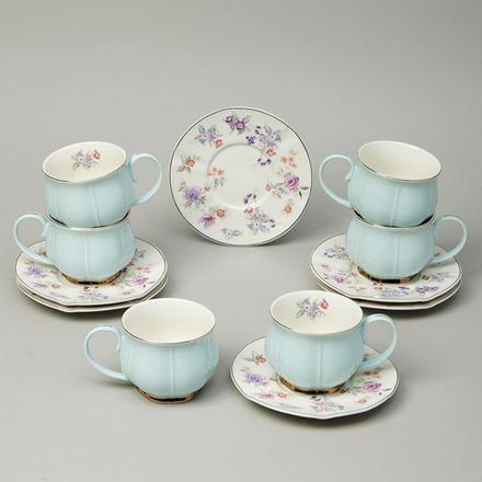 ЧАЙНЫЙ НАБОР LEFARD "ВРЕМЕНА ГОДА" НА 6 ПЕР. 12 ПР. 250 МЛ ГОЛУБОЙ