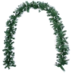 Гирлянда хвойная «Метель» 2,7 м d=25 см светодиодная, ПВХ, белое напыление, свечение-Теплый белый