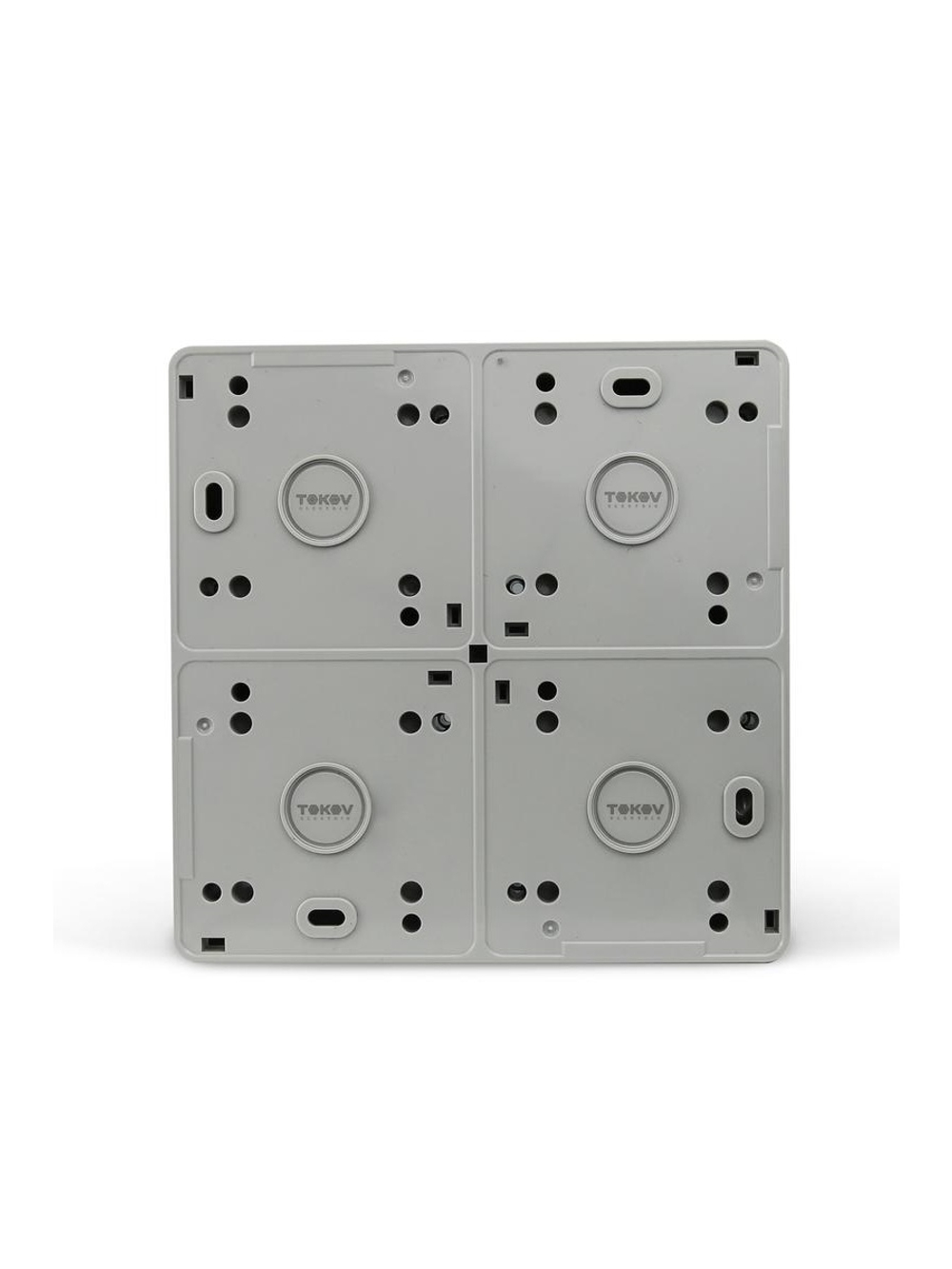 Розетка 4-м ОП Nix 16А IP54 250В с заземл. с крышкой сер. TOKOV ELECTRIC TKE-NX-R4Z-C06-IP54