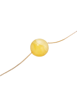 Подвеска круглый желтый шар, натуральный камень