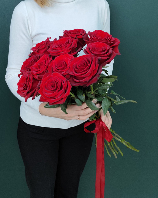 Роза красная Эквадор,11 штук(00079)