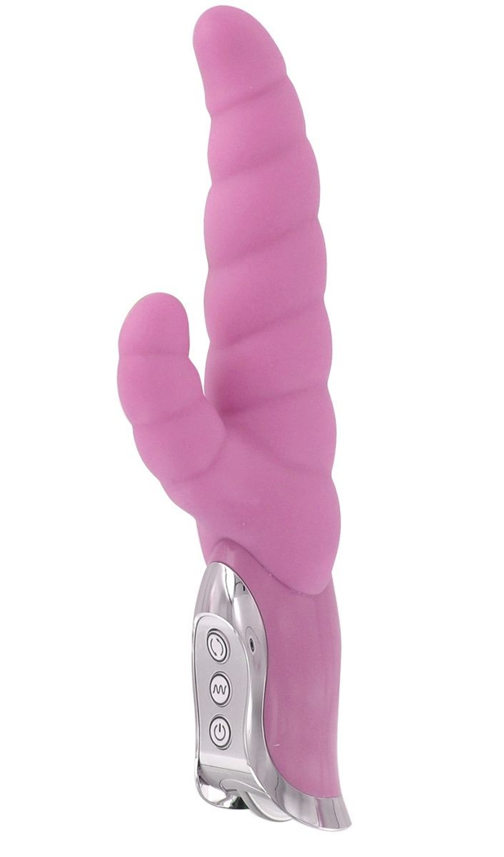 Розовый вибратор Regal с клиторальным отростком - 26,5 см. (Цвет: розовый)