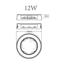 Светильник светодиодный накладной Даунлайт ЭРА LED 19-12-4K круглый 12Вт 4000К | Downlight