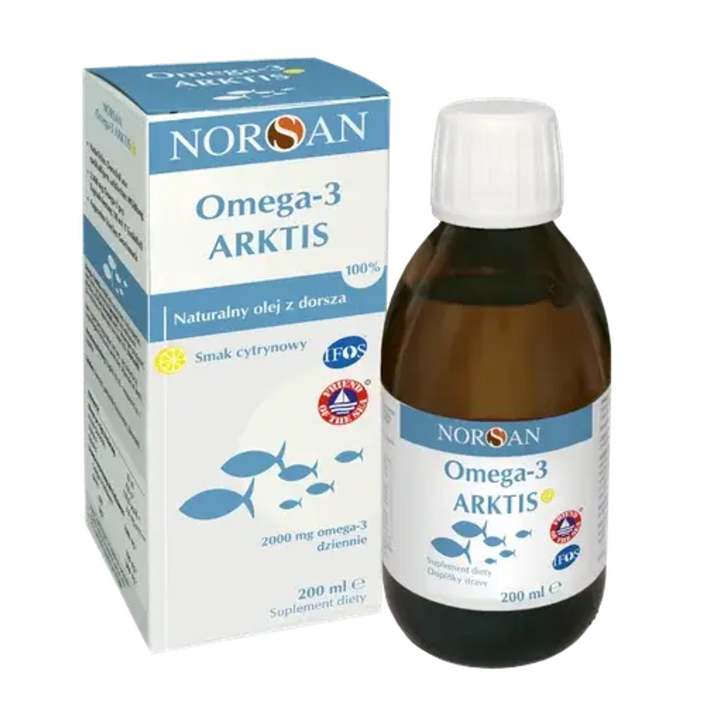 Norsan Omega-3 Artkis натуральное масло из арктической трески, 200 мл