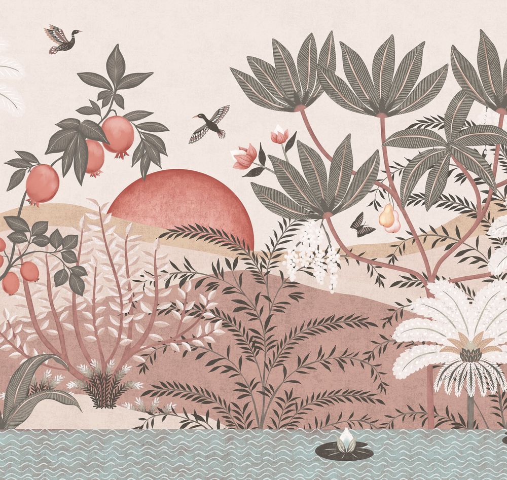 Пейзаж 2 Гранатовый оазис панно