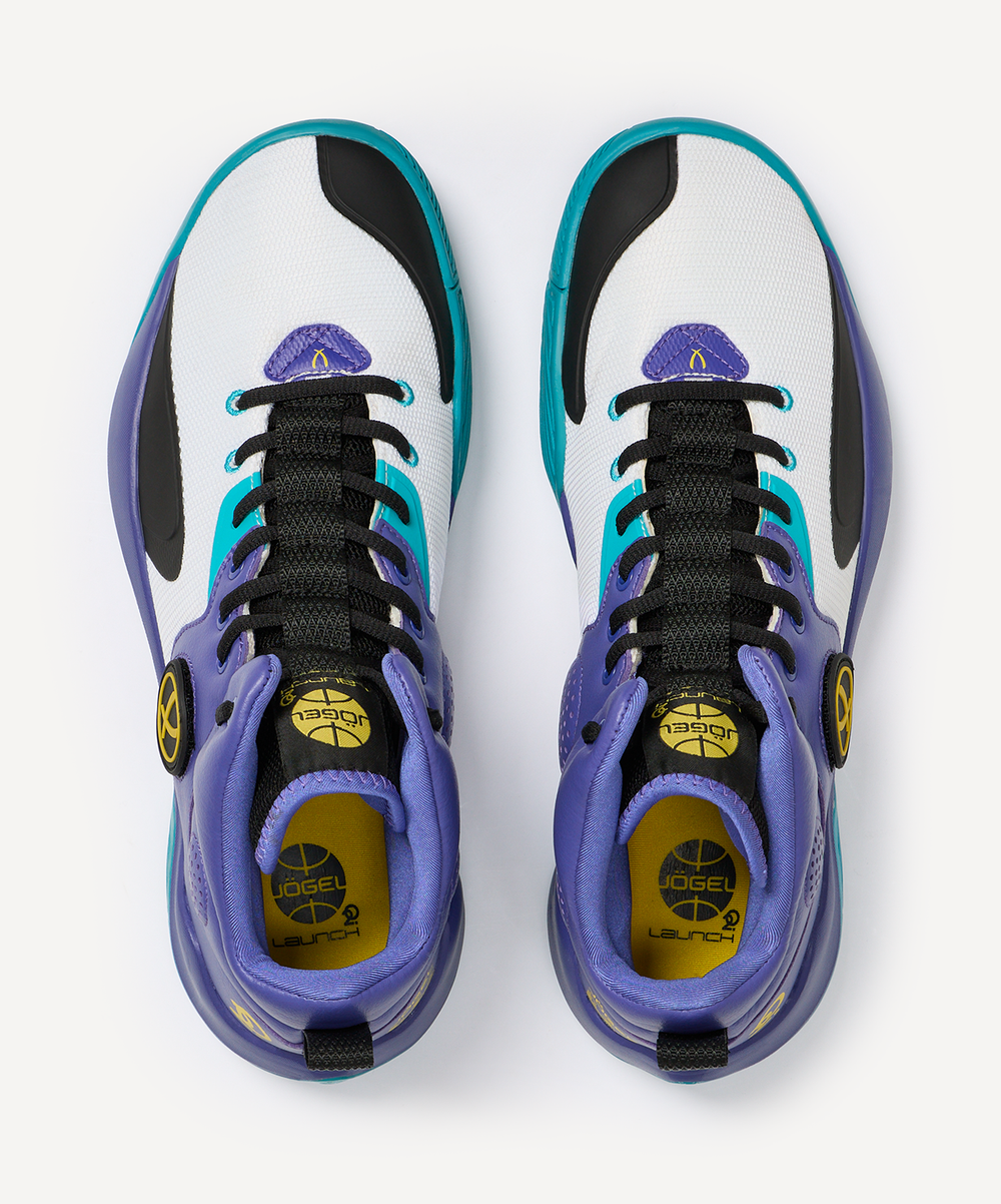 Кроссовки баскетбольные JÖGEL Launch 2.0 MID, белый/фиолетовый/голубой