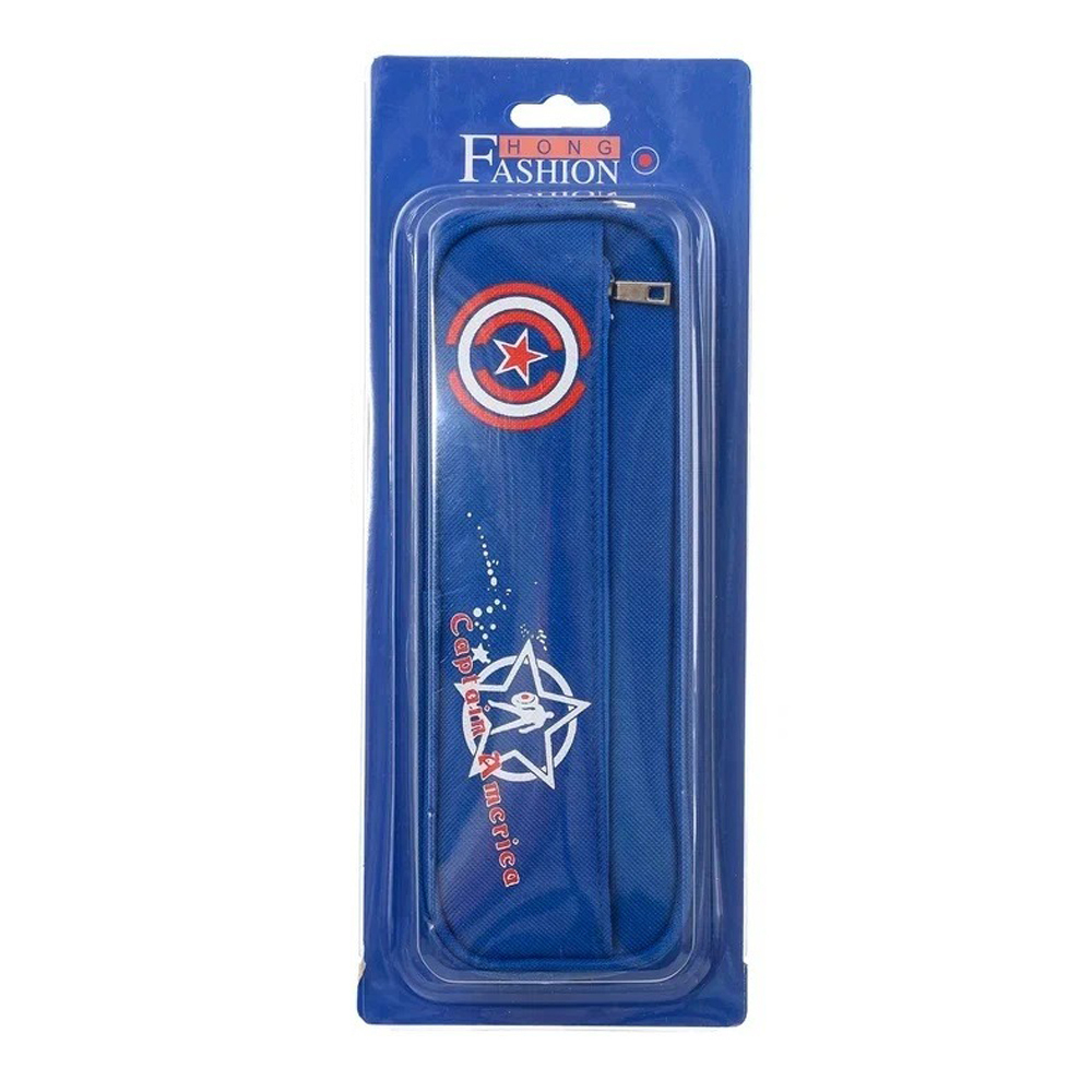 Пенал-косметичка Hong без наполнения, 22,5*8*5 см, серия "Супергерои", с внешним карманом, ассорти