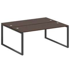 Metal System Рабочая станция на О-образном м/к БО.РАС-СП-2.5 Венге Цаво/Металл Антрацит 1800*1475*75