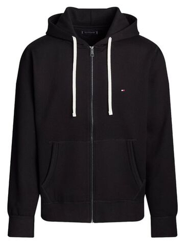 Мужская теннисная кофта Tommy Hilfiger Essential Fleece Zip Through - черный