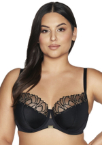 Бюстгальтер Miray с чашками +size на тонком поролоне (Размер: 105D) (Цвет: черный)