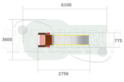 Детская горка «Волна H=1250»