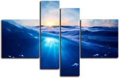 Модульная картина "Голубая лагуна"