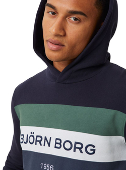 Мужская теннисная кофта Björn Borg Ace Hoodie - небесный