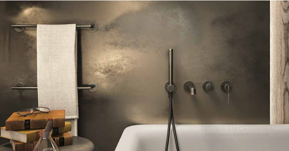 Излив для ванны Gessi Anello, настенный, 206хh65 мм, цвет Brass PVD