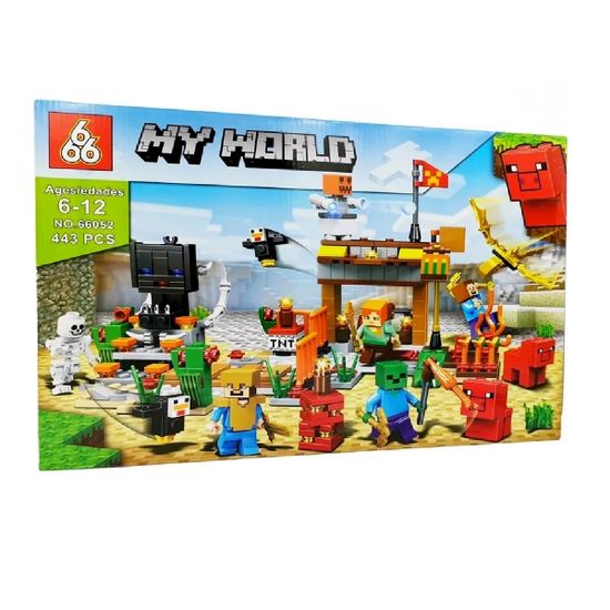 КОНСТРУКТОР МАЙНКРАФТ "ВЕСЕЛЫЙ ПРАЗДНИК" 443 детали арт.66052