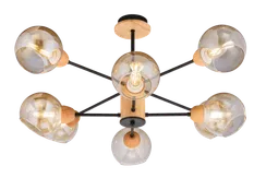 4642/8 BK+WOOD (1) Люстра (RL)