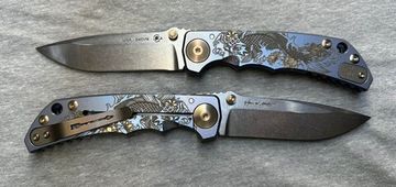 Нож Spartan Blades Harsey KOI, сталь S45VN, рукоять - голубой титан
