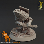 Жаболюд Воин Паладин Варвар Файтер Рыцарь миниатюра для dnd, днд, pathfinder, фентези, Настольная игра, НРИ, Варгейм, РПГ